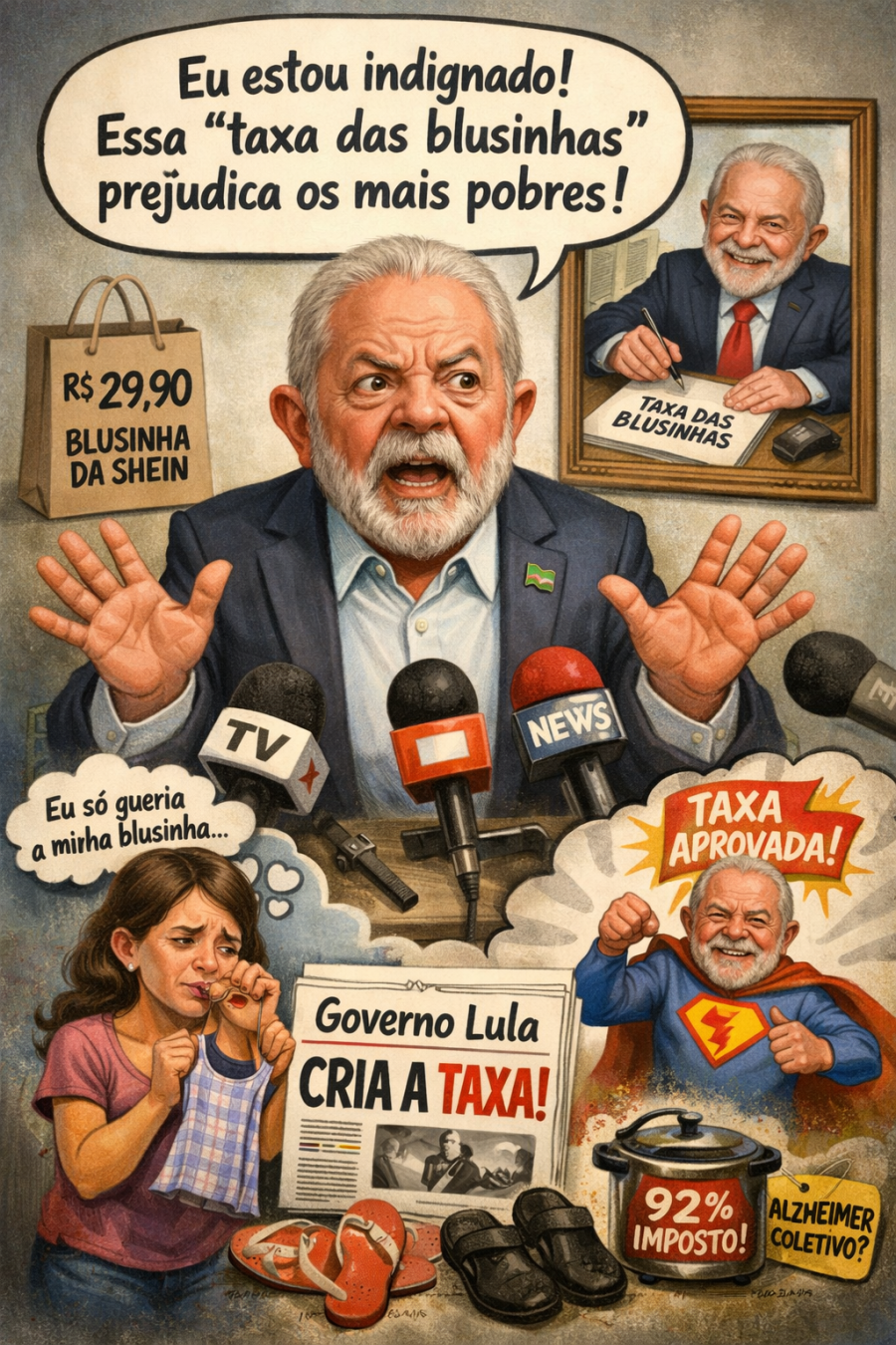 Lula contra Lula: o criador da “taxa das blusinhas” agora a denuncia