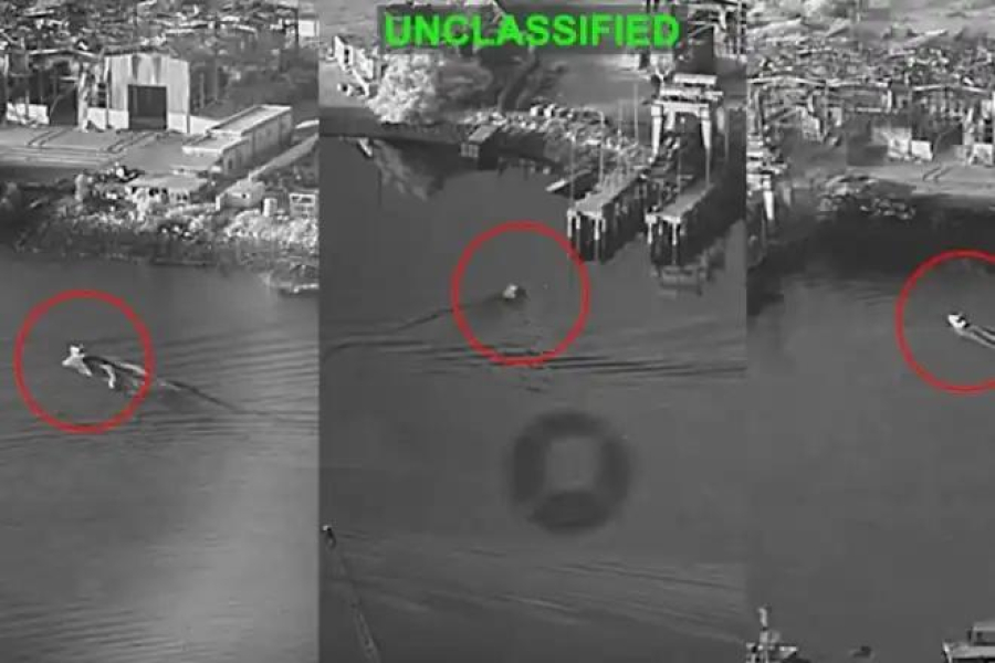 Estados Unidos atacam submarino e base naval do Irã com drones marítimos; veja vídeo