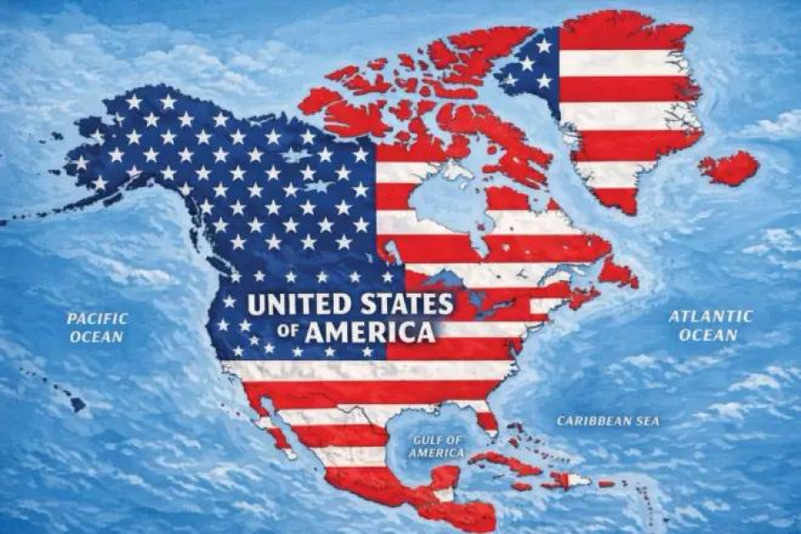 Trump publica mapa indicando que Canadá, México, Groenlândia e Cuba como território dos EUA
